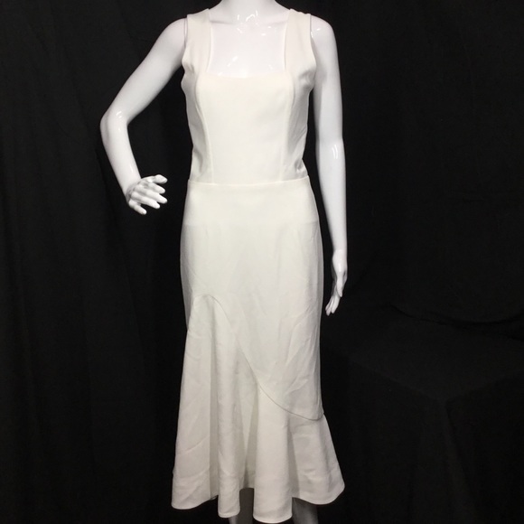 monica tea length trumpet dress